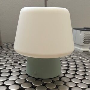 Ikea Green & White Mushroom Lamp